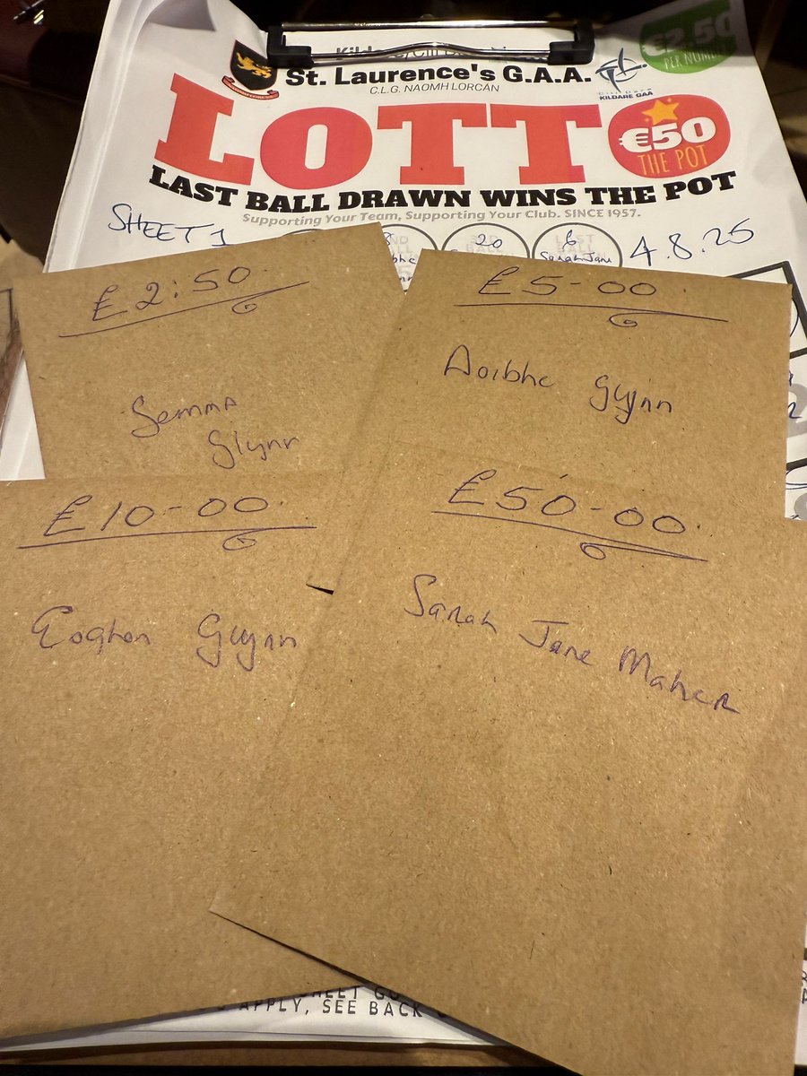 ⭐️Larries Lotto⭐️ Sorry no Jackpot Winners. Congratulations to all the other winners.

Thanks to all for your continued support, if you want to join the Lotto draw. 

Just click on the link to get your ticket or just ask any club member. klubfunder.com/Clubs/St%20Lau…