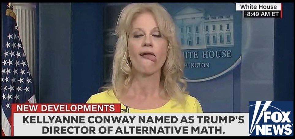 Congratulations to Kellyanne Conway. She will be providing the new alternative job numbers.