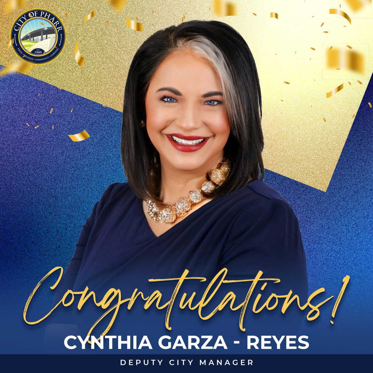 City of Pharr (@pharrtx) on Twitter photo Congratulations to Cynthia Garza-Reyes on her appointment as Deputy City Manager for the City of Pharr! 
READ MORE HERE: pharr-tx.gov/city-of-pharr-… Congratulations to Cynthia Garza-Reyes on her appointment as Deputy City Manager for the City of Pharr! 
READ MORE HERE: pharr-tx.gov/city-of-pharr-…