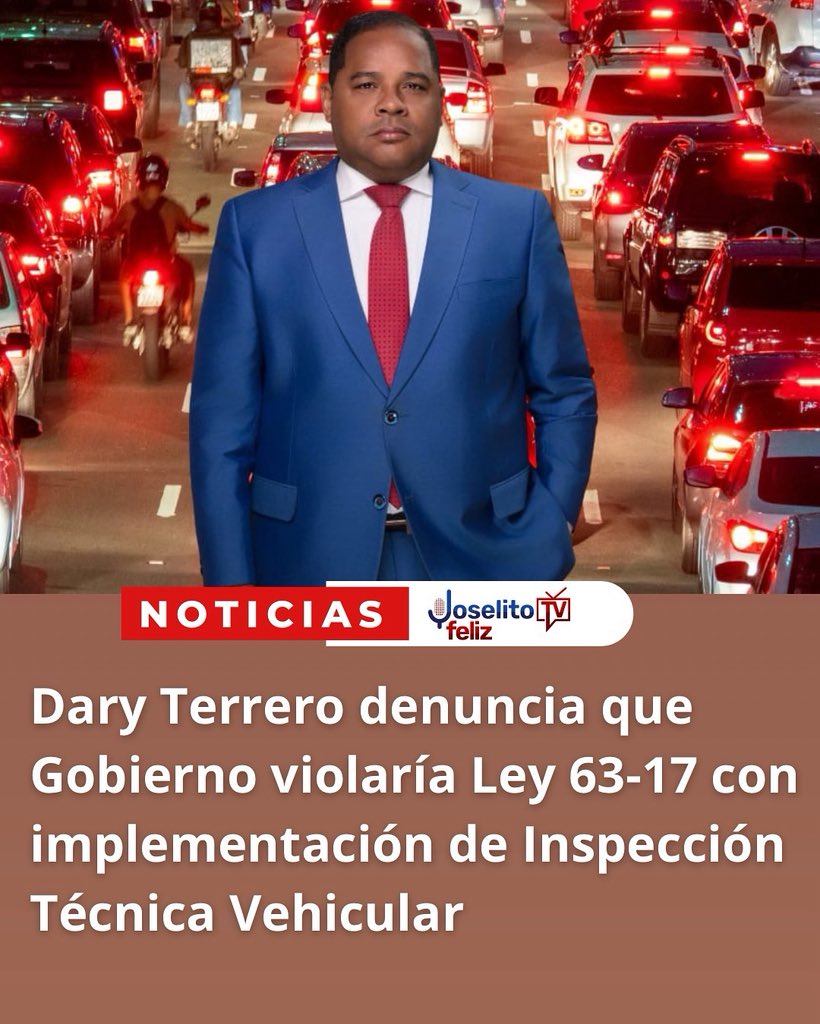 Joselito Feliz Tv (@joselitofeliztv) on Twitter photo .<a href="/Daryterrero1/">DARY TERRERO®️</a> denuncia que Gobierno violaría Ley 63-17 con implementación de Inspección Técnica Vehicular joselitotv.com.do/dary-terrero-d… .<a href="/Daryterrero1/">DARY TERRERO®️</a> denuncia que Gobierno violaría Ley 63-17 con implementación de Inspección Técnica Vehicular joselitotv.com.do/dary-terrero-d…