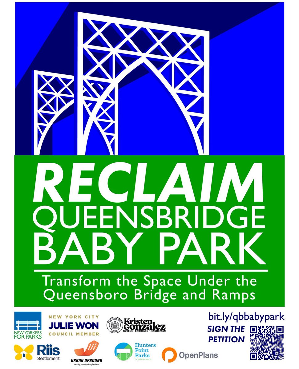 NY State Senator Kristen Gonzalez (@sengonzalezny) on Twitter photo NEW: I’m partnering with <a href="/NY4P/">New Yorkers for Parks</a>, <a href="/CMJulieWon/">cmjuliewon.bsky.social</a> & orgs to launch a petition to reclaim space under the Queensboro Bridge.
We want NYC Hall to:
1️⃣ Restore the Queensbridge Baby Park for public use
2️⃣ Convert lots under the Bridge into open space
3️⃣ Increase open space with new parks NEW: I’m partnering with <a href="/NY4P/">New Yorkers for Parks</a>, <a href="/CMJulieWon/">cmjuliewon.bsky.social</a> & orgs to launch a petition to reclaim space under the Queensboro Bridge.
We want NYC Hall to:
1️⃣ Restore the Queensbridge Baby Park for public use
2️⃣ Convert lots under the Bridge into open space
3️⃣ Increase open space with new parks