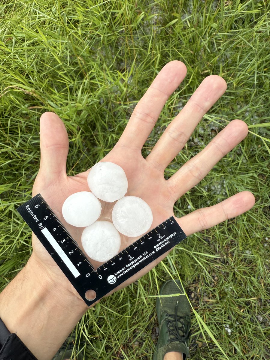 Hail that fell along Cowboy Trail northwest of Priddis, Alberta #abstorm