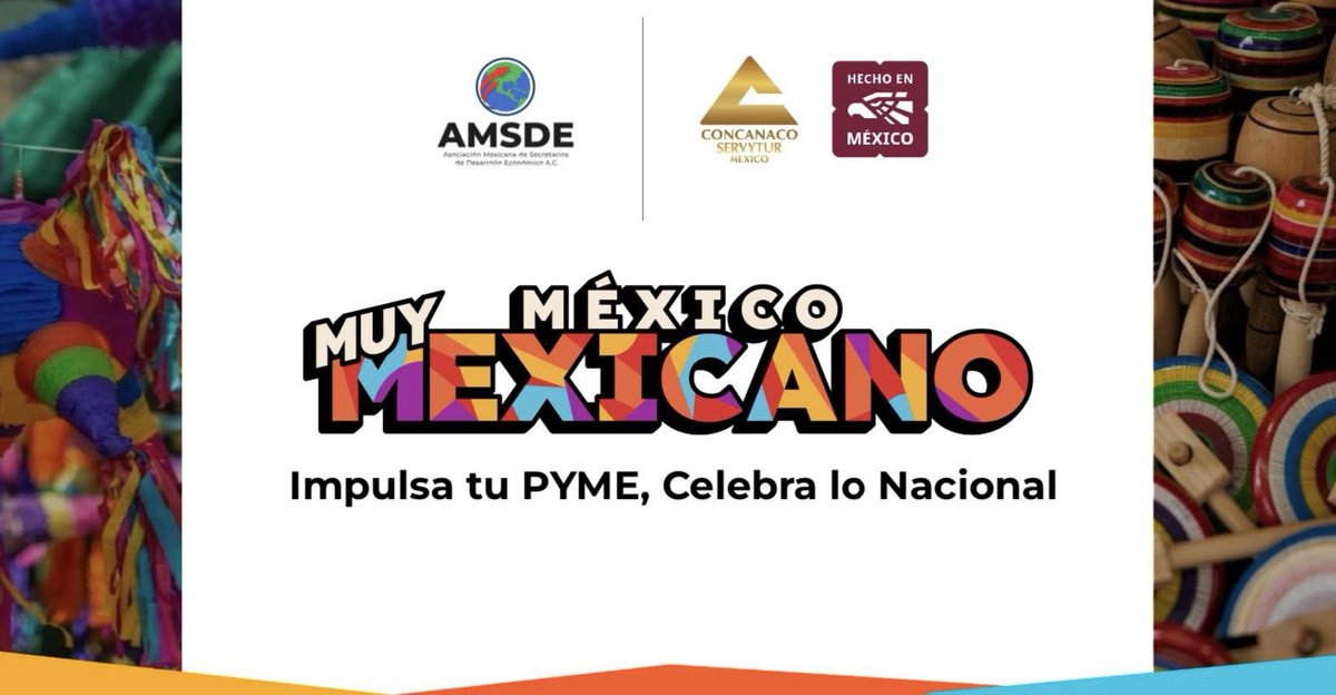 VanguardiaVM's tweet photo. México Muy Mexicano
Nos estamos preparando para septiembre, que tu empresa no se quede fuera… es una campaña nacional de Concanaco México para impulsar las ventas de las MiPYMES con identidad Mexicana (participan productos, servicios y turismo)
https://t.co/SGcJeveWZu https://t.co/GtVKlEJCjm