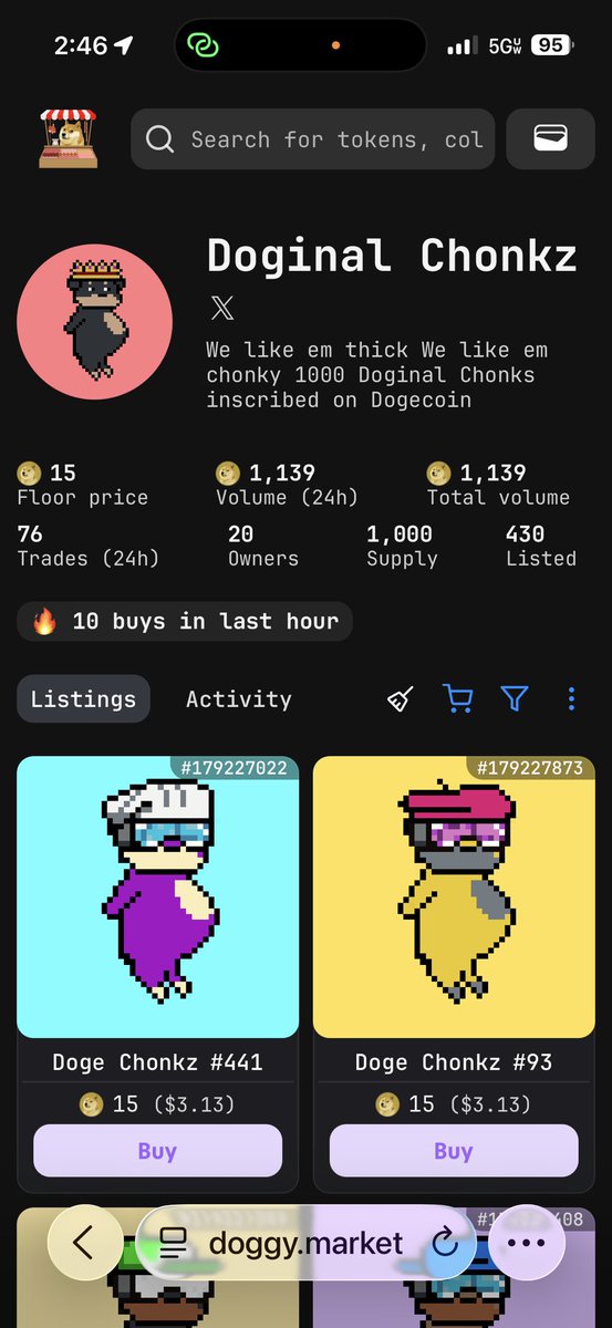 Giving away 2 free Doginal Chonkz by <a href="/thenoderunners/">Billy | Ᵽ</a>. 

To win all you have to do is like repost and comment tagging three friends! 

doggy.market/nfts/doge-chon…

#DoginalChonkz #Doge #Doginals