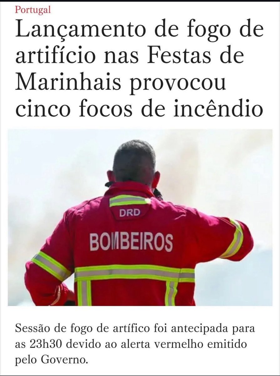 Podia dizer que nem há palavras para isto, mas há: é criminoso e uma falta de respeito para com quem  está no terreno a combater as chamas e a dar a vida pelos demais.