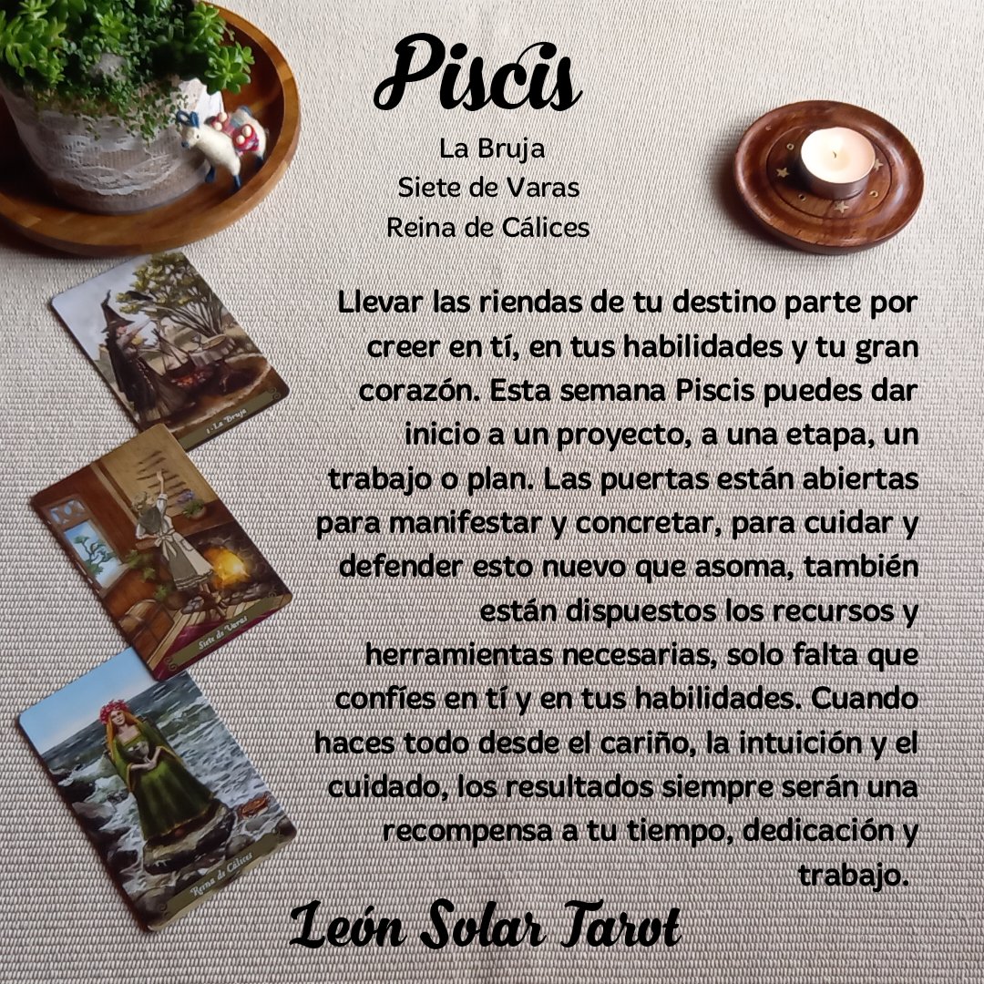 LeonSolarTarot's tweet photo. 🔸 Taróscopo semanal 🔸 
Energías disponibles 
Parte 3

Semana del 04 al 10 de #Agosto 2025

#Sagitario ♐
#Capricornio ♑
#Acuario ♒
#Piscis ♓
#Chile
#Tarot
#LeonSolarTarot 🦁 https://t.co/t9oIZuByA4