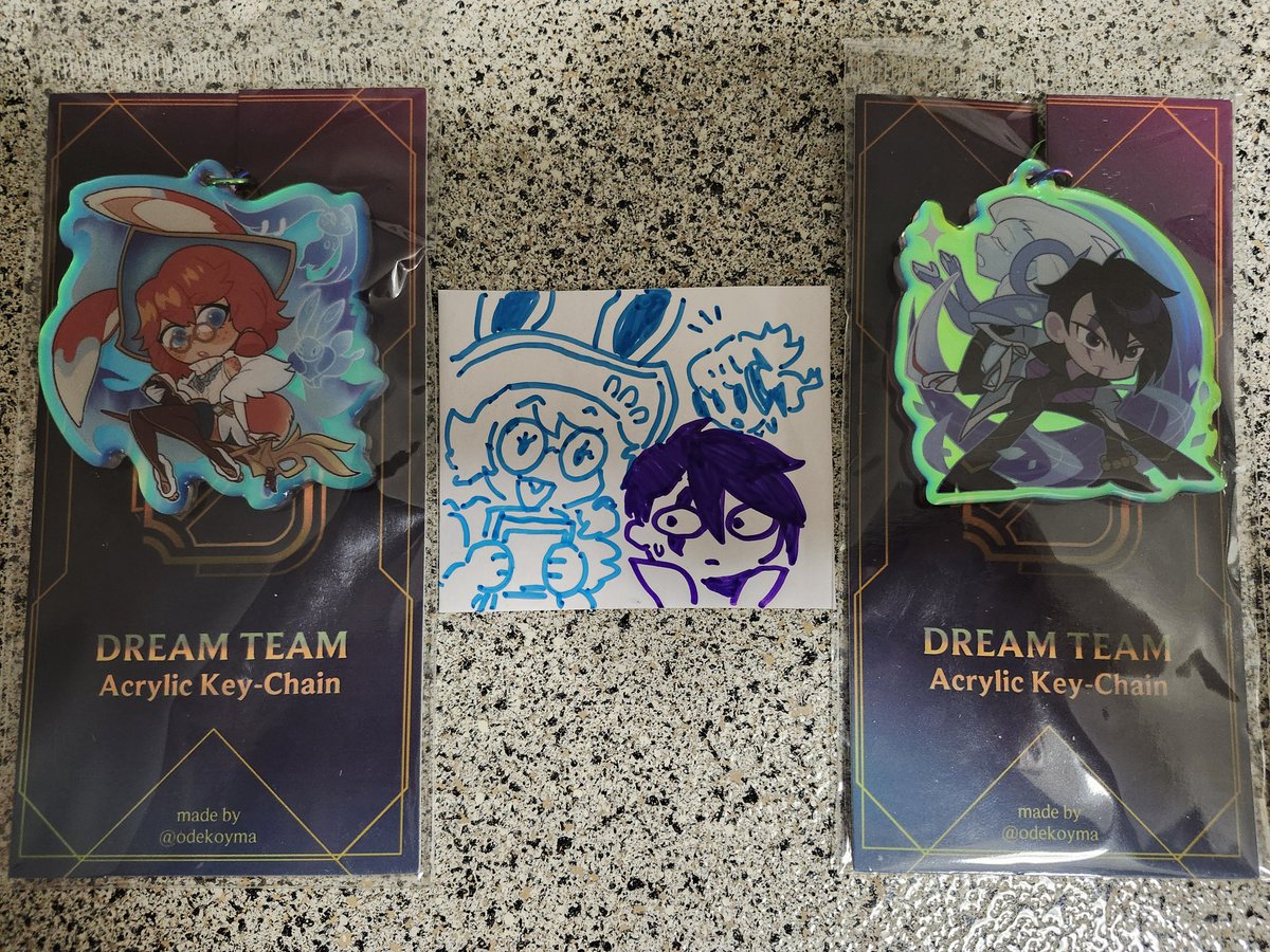 DaRedPanda3's tweet image. I got keychains of Aurora and Aphelios for my bf as a birthday surprise and they LOOK AMAZING! @odeko_yma the Lil doodle you put in the back of the Aurora one made our day! Thank you so much for the amazing product!!