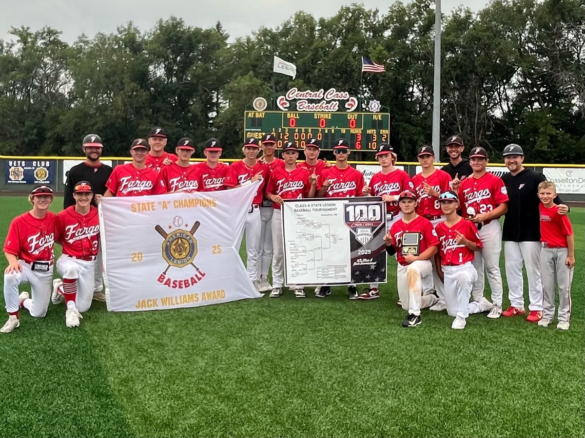 Fargo Post 2 Dugout (@post2dugout) on Twitter photo 𝗦𝗧𝗔𝗧𝗘 𝗖𝗛𝗔𝗠𝗣𝗦! The Jets have won their sixth state championship in program
history, beating Casselton 6-3 in the Class A title game! First baseman Eli Emineth was named tournament MVP. ✈️⚾️🏆 𝗦𝗧𝗔𝗧𝗘 𝗖𝗛𝗔𝗠𝗣𝗦! The Jets have won their sixth state championship in program
history, beating Casselton 6-3 in the Class A title game! First baseman Eli Emineth was named tournament MVP. ✈️⚾️🏆