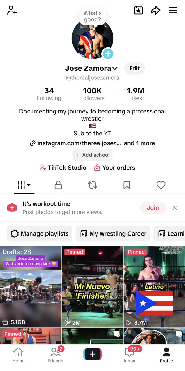 This crazy idea to become “The First Mic’d Up Wrestler In The World” started on TikTok. Pretty cool that over 100k people seem to like it (now sub to the YouTube lol)