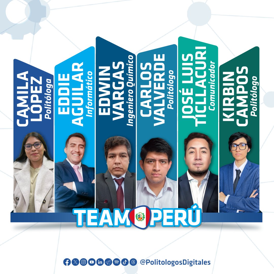 Te presentamos al TEAM PERÚ 🇵🇪 de #PolitólogosDigitales 

¿Sabías que fue el primer equipo que formamos en la consultora? Estos son los rostros detrás del trabajo que transforma la política desde lo digital.

👉 ¿Quieres que trabajemos en tu campaña o proyecto? Escríbenos al DM.
