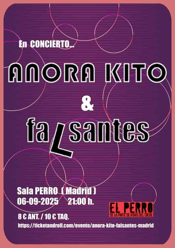 Jero Romero (@jero22ind) on Twitter photo #Evento. <a href="/AnoraKito/">Anora Kito</a> y <a href="/falsantes_/">Falsantes</a> en <a href="/elperroclubmad/">Sala EL Perro Madrid</a> el 6/9
j-musind.blogspot.com/2025/08/anora-… #Evento. <a href="/AnoraKito/">Anora Kito</a> y <a href="/falsantes_/">Falsantes</a> en <a href="/elperroclubmad/">Sala EL Perro Madrid</a> el 6/9
j-musind.blogspot.com/2025/08/anora-…