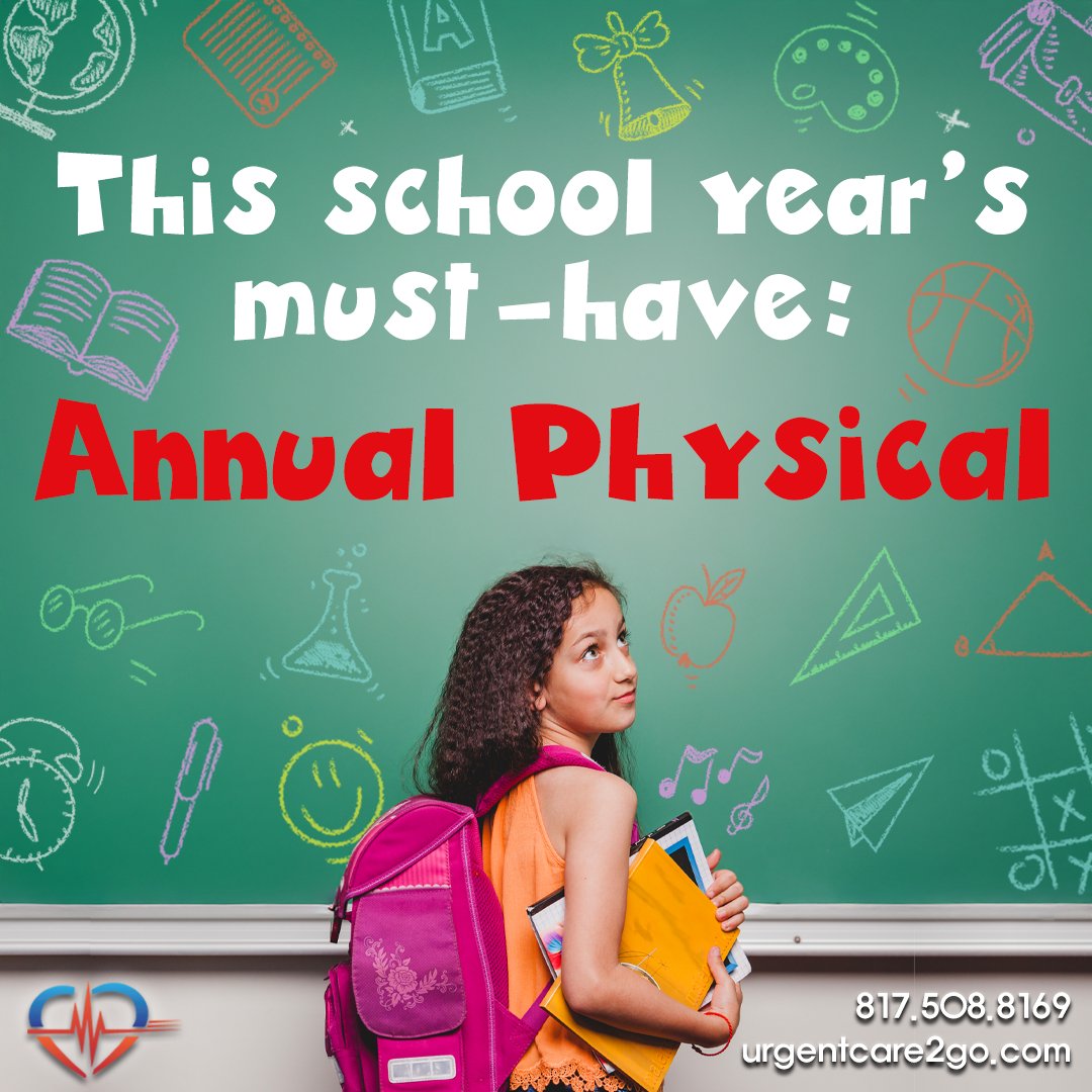UrgentCare2go's tweet image. 📚 This school year’s must-have isn’t in a backpack—it’s an annual physical.

Get your child classroom-ready with a checkup from #UrgentCare2Go. We bring care to your home—fast, stress-free, and same-day.

#MobileCare #PrimaryCare #OnDemandCare #HealthcareAtHome #HouseCalls