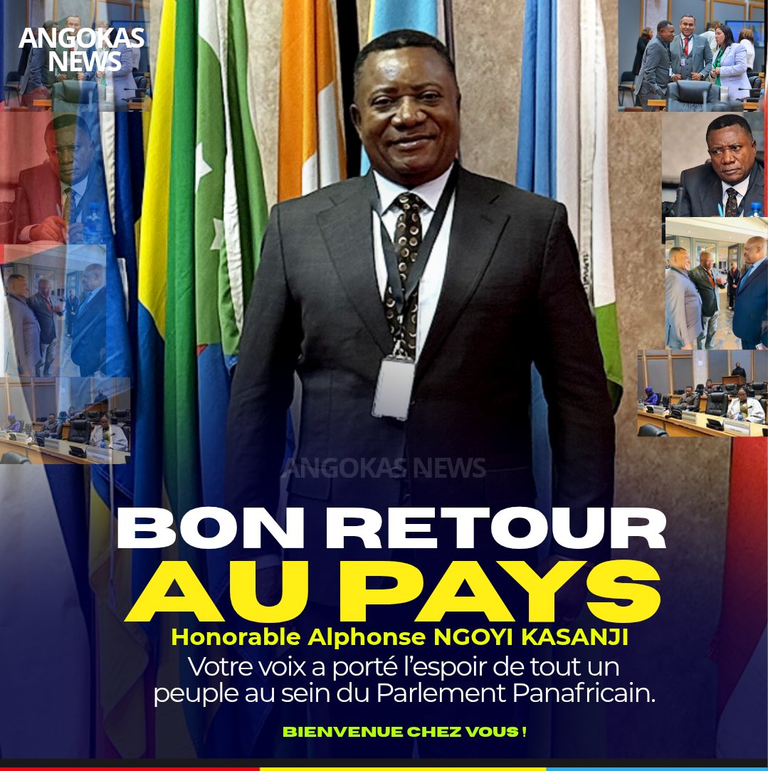 JONATHAN EM (@emergentss_em) on Twitter photo Le sénateur <a href="/ngoyikasanji11/">Ngoyi Kasanji</a> et parlementaire panafricain est de retour au pays après avoir participé à une session du Parlement panafricain. Lors de cette session, il a activement défendu les intérêts de la Rdc (paix et développement) et la dignité du continent africain. Le sénateur <a href="/ngoyikasanji11/">Ngoyi Kasanji</a> et parlementaire panafricain est de retour au pays après avoir participé à une session du Parlement panafricain. Lors de cette session, il a activement défendu les intérêts de la Rdc (paix et développement) et la dignité du continent africain.