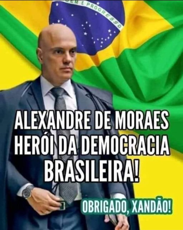 "A JUSTIÇA É CEGA, MAS NÃO É TOLA"
Alexandre de Moraes, o terror da VAGABUNDAGEM BOLSONARISTA