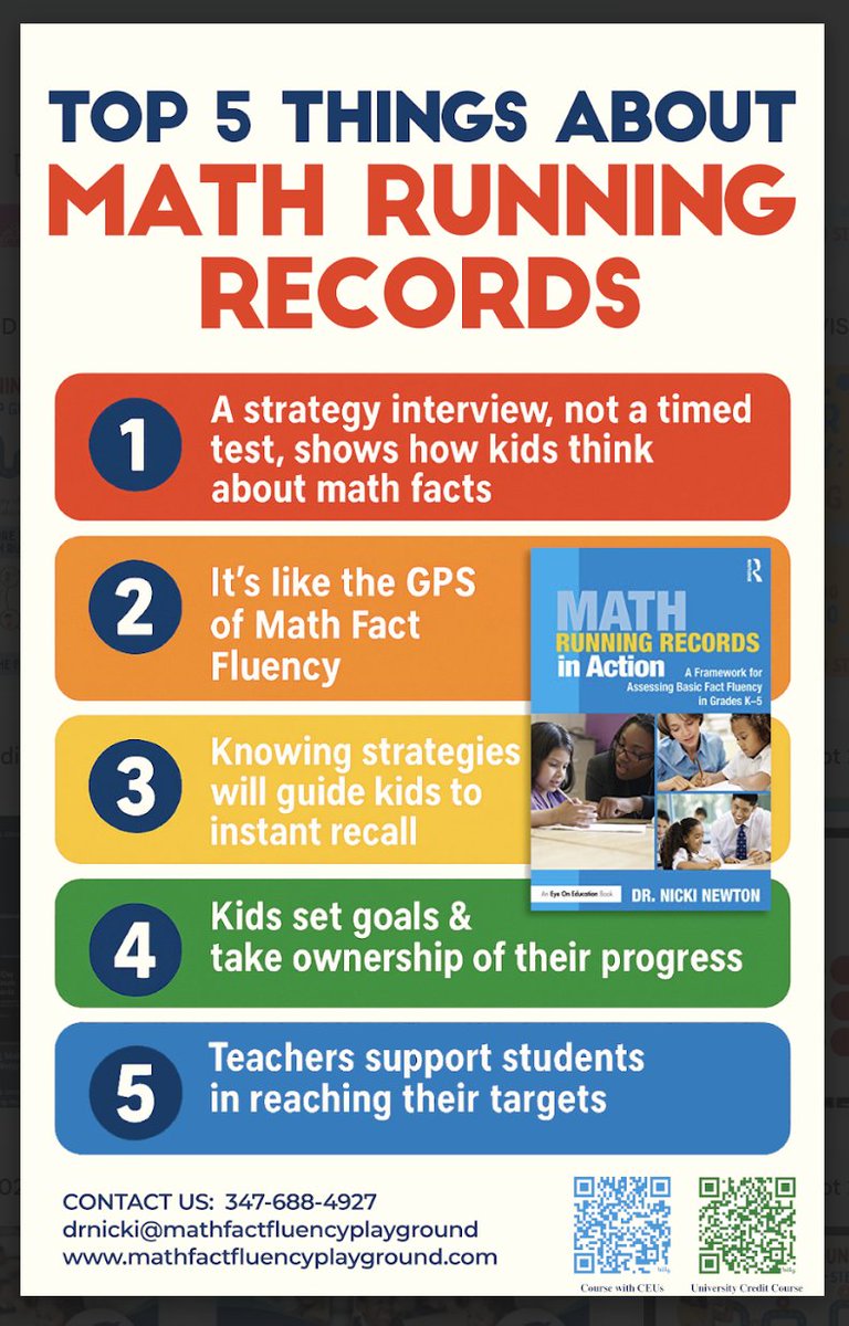 drnickimath's tweet image. 🚨 Teachers! If you're not doing Math Running Records yet… it’s time to jump in!
They’re NOT timed tests-they’re strategy interviews that uncover how kids actually think about math facts.
Think of them as the GPS for math fluency!
#MathRunningRecords #EduTwitter…