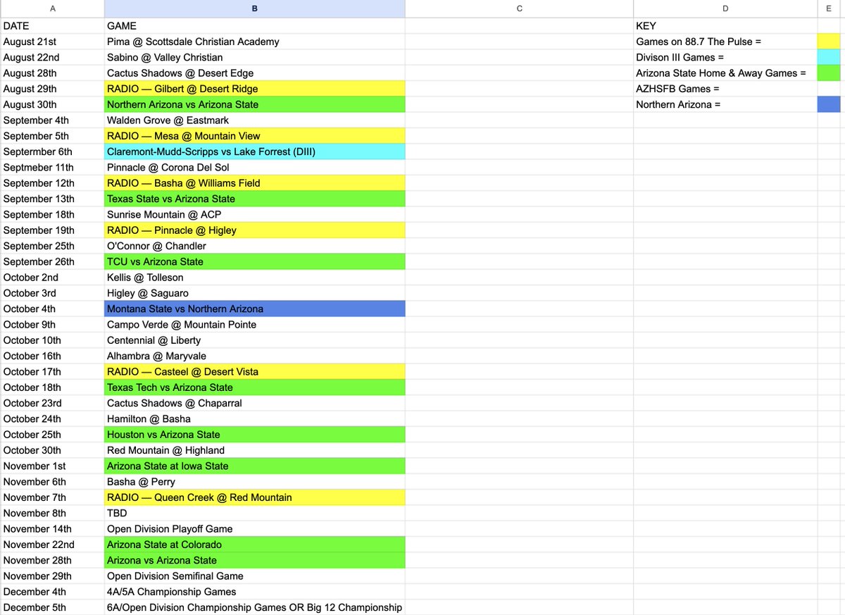 Adam Beadle (@therealbeadle) on Twitter photo Ladies and gentlemen, THE moment I know you all have just been DYING for (I'm being sarcastic if you can't tell)...
🥁🥁🥁
My official 2025 schedule!! Here's a look at every single game I will be at/covering/calling on the radio in 2025!! Time to lock in!
<a href="/AZHSFB/">ArizonaVarsity.com 🔥PREPS🔥</a> Ladies and gentlemen, THE moment I know you all have just been DYING for (I'm being sarcastic if you can't tell)...
🥁🥁🥁
My official 2025 schedule!! Here's a look at every single game I will be at/covering/calling on the radio in 2025!! Time to lock in!
<a href="/AZHSFB/">ArizonaVarsity.com 🔥PREPS🔥</a>