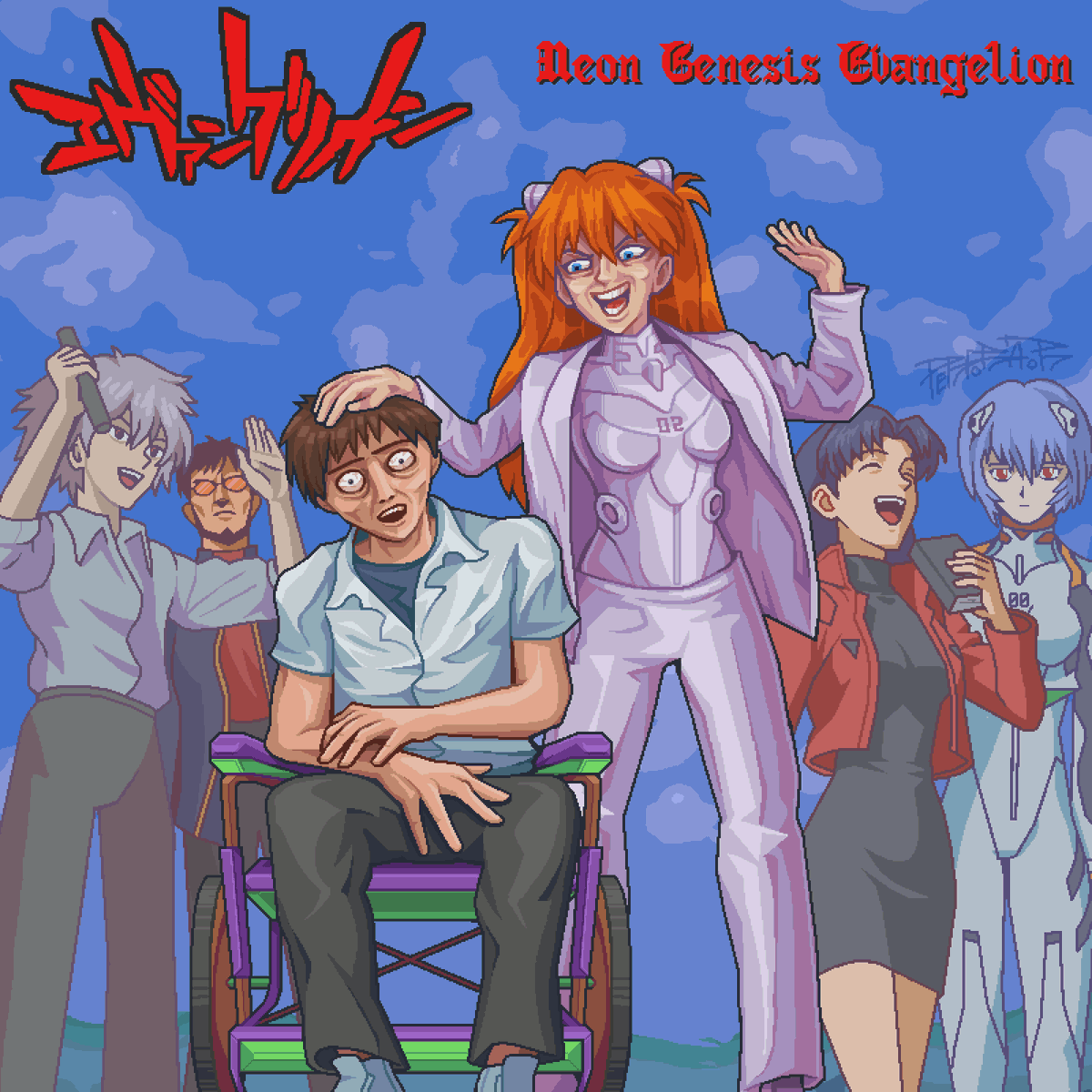 I've never even watched evangelion but still had fun drawing whatever the hell this is