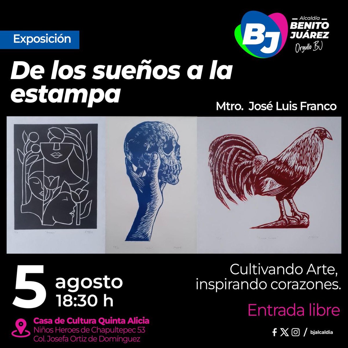 Ven y explora esta exposición de pinturas realizadas con la técnica del linograbado, donde cada obra es una invitación a la interpretación personal.
Déjate llevar por las emociones, pensamientos y reflexiones que surgen al contemplar estas piezas únicas. 🎨
¡Te esperamos!