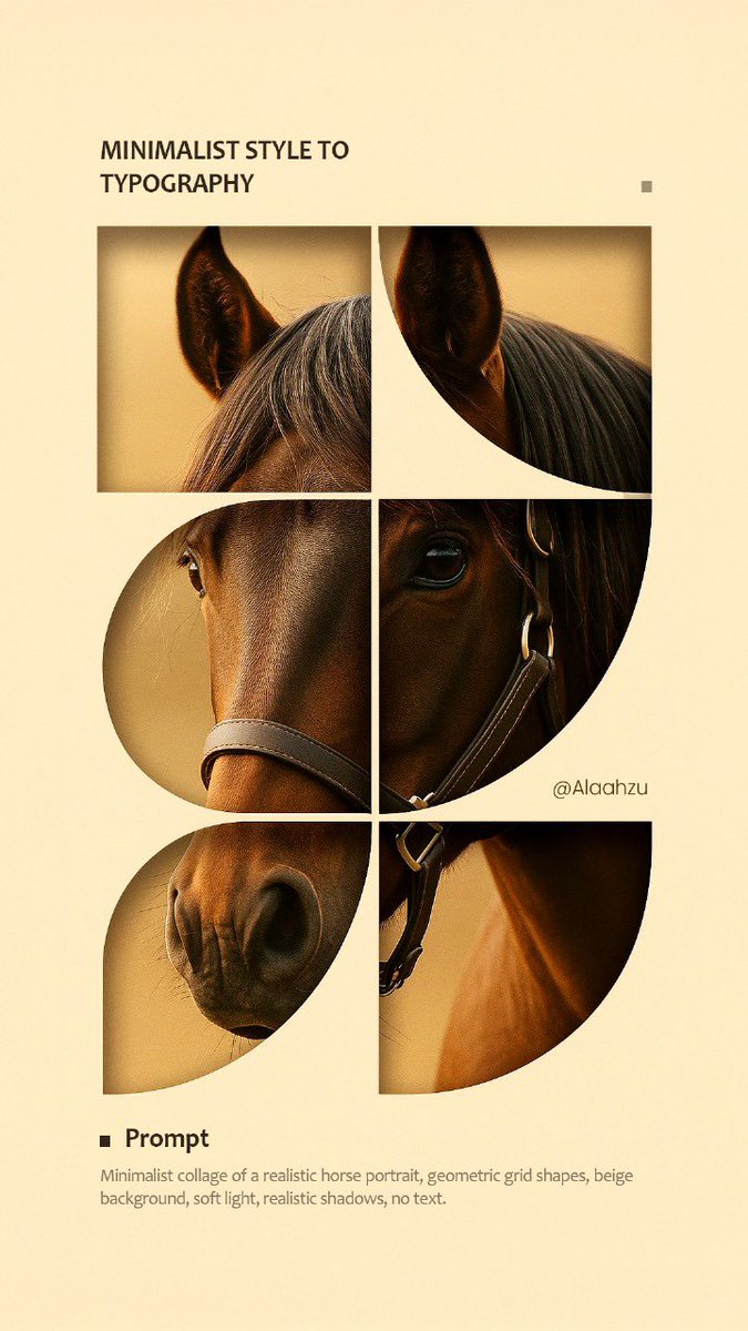 هذا الفن يُعرف باسم

“Typography Collage/Grid” 

. يعتمد على الشبكات (Grid) لتقسيم الصورة.
. دمج الصور مع عناصر التايبوغرافي (Typography).
. أسلوب Minimalism بخلفيات وألوان محايدة.

🔸يستخدم في التصميم الجرافيكي الحديث للبوسترات والإعلانات والهويات البصرية✨