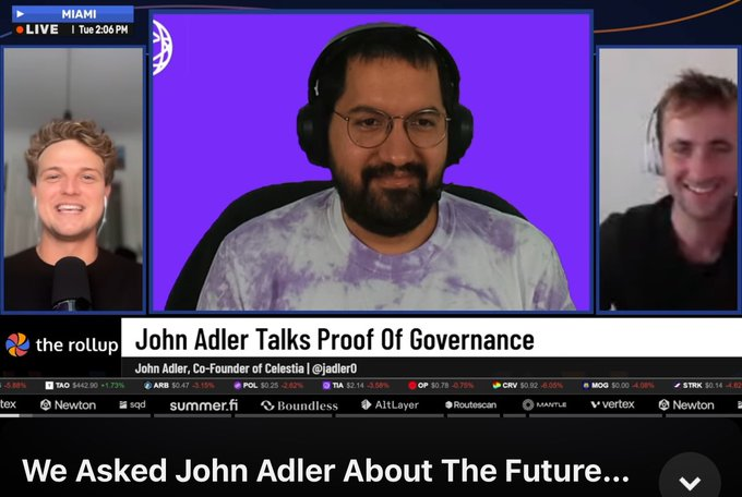 0xmeetrick's tweet photo. Proof of Governance (PoG) (feat. Celestia - John Adler)

In a recent interview, Celestia co-founder John Adler provided a detailed explanation of Proof of Governance (PoG). This structure is a proposal to shift validator operations entirely to a governance-based model, moving away from the traditional staking-centric PoS system.

This article, based on John's interview, explores the origins of PoG, its differences from PoS, and its significance.

What is PoG, and why did it emerge?

PoG, or Proof of Governance, is a structure for selecting and operating validators without staking. Validators are chosen through governance votes by token holders, and there is no reward mechanism based on staking as in traditional PoS. Instead, validators receive only their operational costs and a reasonable profit, placing the system's focus on social consensus rather than staking.

This concept isn't entirely new. In 2023, John Charbonneau proposed a direction similar to PoG while analyzing the structure of Liquid Staking Tokens (LSTs). Discussions about a PoG-like model have been ongoing within Celestia Labs since then. In his interview, John Adler elaborated on the PoG proposal and its structural background, drawing from these internal discussions.

PoS's Structural Limitations and the Rise of PoG

John Adler argues that the existing PoS structure has three fundamental problems.

First, he believes that staking rewards are not real profits. For instance, if a chain offers a 2% annual staking reward, a user who stakes their tokens receives an additional 2% reward. However, if the total token supply also increases by the same percentage, every token holder's share is diluted, resulting in no real gain for the network as a whole. Additionally, if staking rewards are taxed, users may actually lose money. John refers to this as "fake yield."

Second, staking creates a conflict with DeFi yields. Users are often forced to choose between staking rewards and profits from DeFi. While Liquid Staking Derivatives (LSDs) emerged to bridge this gap, they have given large LST providers significant influence over validator selection. Consequently, the choice of validators is shifting from individual staking decisions to a governance structure.

Third, the validator reward structure can be inefficient. A validator operating the same node receives more rewards if their voting power is higher, which leads to economies of scale. This results in well-capitalized validators dominating the top validator set, and their influence becomes more entrenched over time.

John views these limitations not as simple technical issues, but as structural problems in incentive design. He states that PoG is an approach to address these issues.

Advantages of the PoG Structure

By eliminating staking, PoG enables several structural improvements.

Most importantly, it allows validator rewards to be lowered to a controllable level. Since the protocol only needs to cover operational costs and a fair profit, it can avoid excessive rewards designed to encourage competition.

John Adler estimates that this structure could reduce inflation by 20 to 40 times compared to a traditional PoS model. Additionally, if all transaction fees were burned, the token's value accrual structure would become simpler and more deflationary.

In a PoG system, validators have equal voting power, which simplifies operations and rewards. Since all validators operate the same system and receive the same profit, political competition among them is reduced, and the network can be maintained in a more stable, mechanical way.

The fact that validator composition is determined by social consensus is also a key feature of PoG. Validators can be selected based on criteria other than just capital, such as geographic distribution, bare-metal operation, and OS diversity. This enhances the system's diversity and resilience. Responding to risks from specific national regulations or political pressure through governance is another major advantage.

Criticisms of PoG and John Adler's Rebuttals

PoG has faced several criticisms from the community, and John Adler clarified his stance in the interview.

The first criticism is that "PoG is not decentralized; it could become a consortium chain with few participants." John counters this by emphasizing that PoG is an inherently permissionless structure, and validators can be replaced at any time through governance. Thus, it's not a threat to decentralization.

The second criticism is, "how can a token's monetary premium be maintained without staking?" To this, John responds that a monetary premium is a product of people's belief. He argues that Bitcoin's value comes from trust, not just its technology. In a PoG structure, if sufficient social trust and a strong narrative exist, a token can maintain its value as an asset even without staking.

The third criticism is the concern that "frequent validator changes will lead to many hard forks." John acknowledges this possibility but offers a counterargument by citing Ethereum's non-contentious hard forks. He states that hard forks approved by the community are not a problem. The key, he emphasizes, is not the existence of a hard fork, but whether it is based on social consensus.

Is PoG a universal solution?

The PoG structure is not a universal solution that every chain can adopt.

Most current PoS chains rely on staking for security and their token economy. While the spread of LSDs is shifting validator selection towards more indirect governance, replacing this structure entirely is not easy. A transition to PoG for a chain like Ethereum, where staking is central to the protocol, would cause significant technical, economic, and political friction.

In contrast, Celestia is a rollup-centric modular chain where the role of validators is limited to data posting, not block generation or state verification. This structure makes it well-suited for PoG, as it can operate stably without staking rewards or slashing.

Consequently, PoG may be a design that aligns with Celestia's unique characteristics, but it's not a one-size-fits-all solution for all PoS chains. This highlights both the limitations of PoG and the new direction Celestia is pursuing. However, the PoG structure has not yet been officially adopted by Celestia, and it remains a concept under ongoing discussion with the community.

 A turning point or a new standard?

While PoG has not yet been adopted by most chains, John Adler's proposal is more than just a technical suggestion to eliminate staking. It stems from more fundamental questions:

"Where do a blockchain's security and legitimacy truly come from?" "Why must we stake to become a validator?"
PoS has long been a universal structure, responsible for both validator composition and network security. But over time, staking has clashed with DeFi, governance has become more indirect, and the validator structure has become concentrated among a few wealthy players.

Celestia's PoG offers a solution to these inherent limitations. It asks: Is it possible to create a structure that allows for network stability and value accrual without staking? Is it possible to select validators based on social consensus, not capital?

Through PoG, Celestia is proposing an alternative that challenges the existing framework of blockchain design. And this new direction seems to be asking us all a question:

"Is a blockchain's legitimacy in capital, or in the consensus of its people?"

@celestia @jadler0