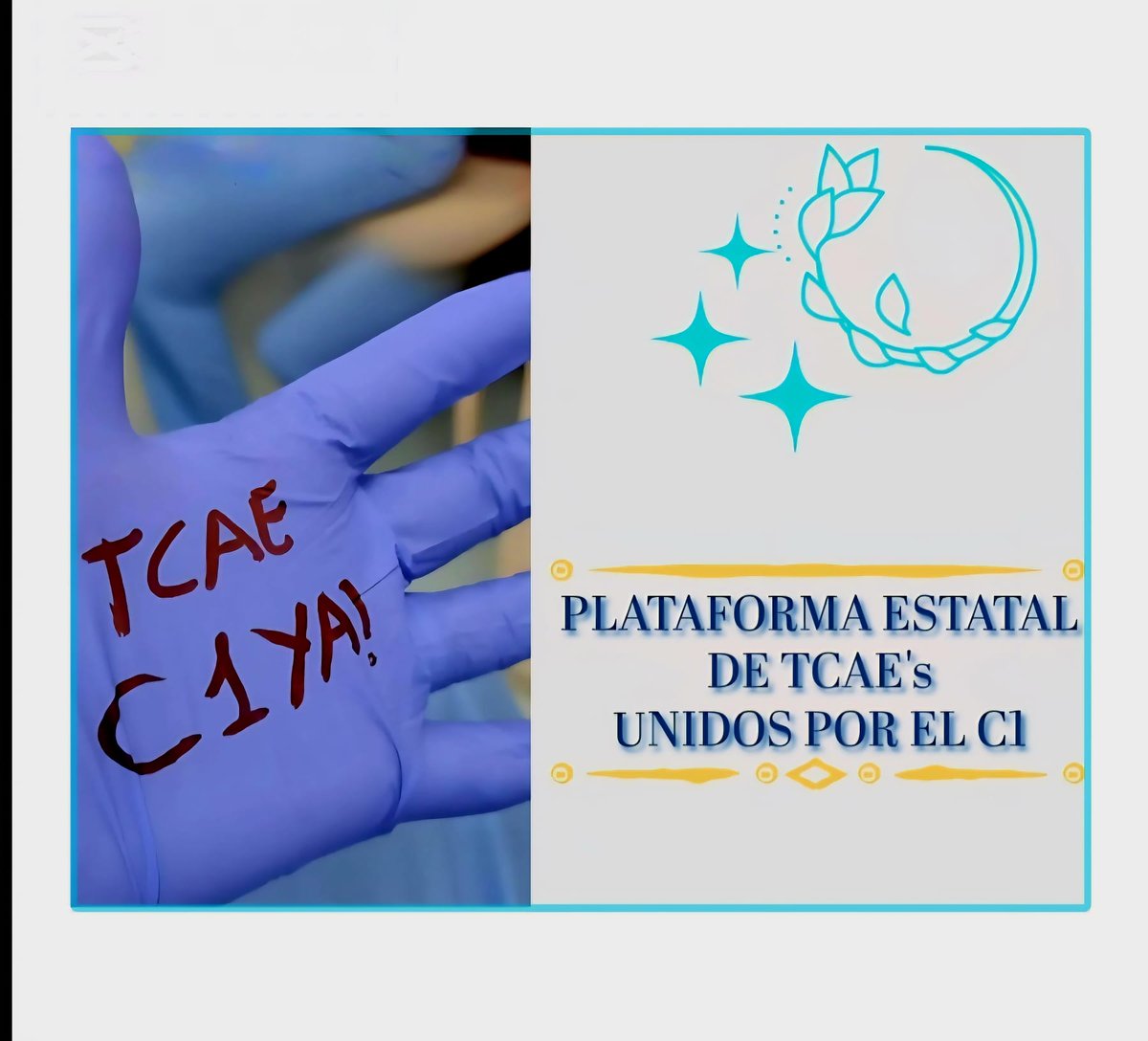 1526 días, ahora hemos formado la Plataforma Estatal de TCAE'S unidos por el C1
#tcaefuncionesc1ya
UNETE
