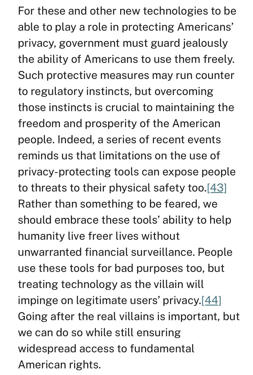 Laz (@lazpieper) on Twitter photo SEC Commissioner <a href="/HesterPeirce/">Hester Peirce</a> delivered an amazing speech today on financial privacy, which included references to Phil Zimmermannās Pretty Good Privacy (PGP) and Eric Hughesā A Cypherpunkās Manifesto.
She stated: āRather than something to be feared, we should embrace these SEC Commissioner <a href="/HesterPeirce/">Hester Peirce</a> delivered an amazing speech today on financial privacy, which included references to Phil Zimmermannās Pretty Good Privacy (PGP) and Eric Hughesā A Cypherpunkās Manifesto.
She stated: āRather than something to be feared, we should embrace these