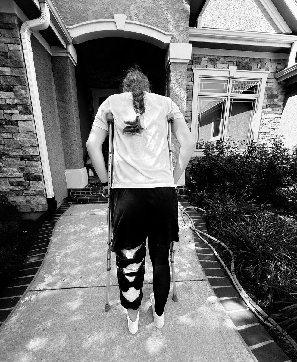 You have family &amp; then you grow this whole other family of friends, teammates, coaches &amp; just good people you meet. Thankful for all the prayers today. Home from surgery &amp; it went perfectly. Weight bearing immediately with crutches for balance.  On to the next. 🔒 💜