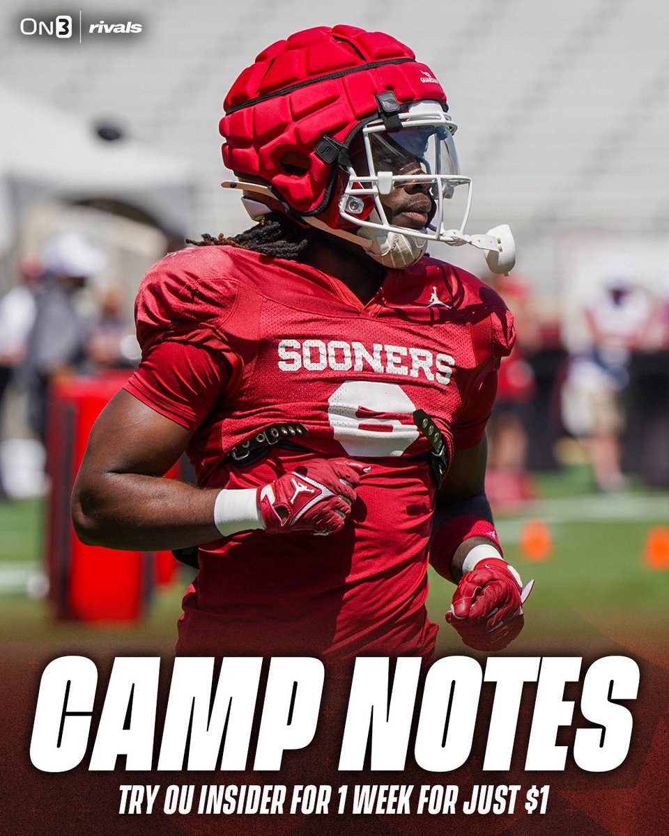 OUInsider (@ouinsider) on Twitter photo Who stood out during the #Sooners fall camp practice on Monday?
<a href="/ParkerThune/">Parker Thune</a> has the latest intel with injury updates, standout freshmen, and more ⬇️
on3.com/sites/ou-insid…
FLASH SALE! Try OU Insider and read this content for just $1 for your first 7 days 🚨 Who stood out during the #Sooners fall camp practice on Monday?
<a href="/ParkerThune/">Parker Thune</a> has the latest intel with injury updates, standout freshmen, and more ⬇️
on3.com/sites/ou-insid…
FLASH SALE! Try OU Insider and read this content for just $1 for your first 7 days 🚨