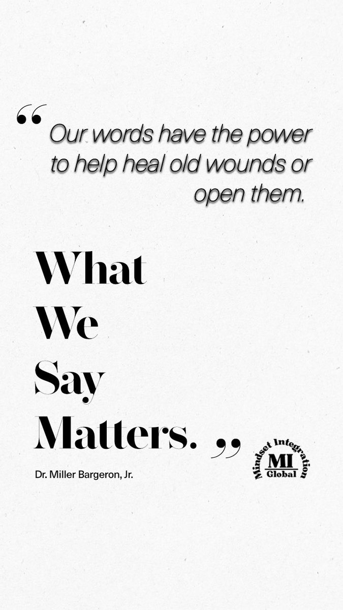 MillerBargeron's tweet photo. Be the voice that heals. 

#MillerBargeron #MindsetIntegration #MIGlobal #Leadership #LeadershipDevelopment #WhatWeSayMatters #Communication #Inspiration https://t.co/vZJtBBLibE