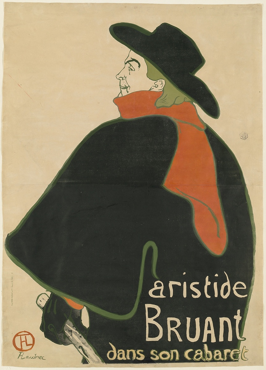 Aristide Bruant, in His Cabaret #artbots #lautrec