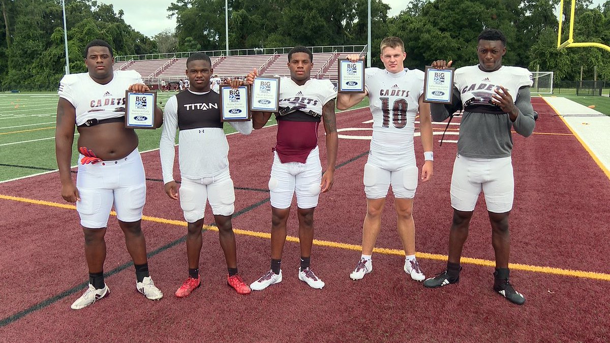 Pat Timlin (@pat_timlin) on Twitter photo Here come <a href="/TheBC400/">Benedictine Military School</a> Cadets on the <a href="/WJCLNews/">WJCL News</a> Big 22 squad!
<a href="/BigTruck_Cody/">Kameron Cody</a> - strong and fast DT, headed to Clemson
<a href="/chris4frazier/">Bubba Frazier</a> - explosive offense weapon, Notre Dame commit
<a href="/micah_williams1/">MÏĆÃH WÎŁŁÏÂMŚ 😈 …</a> - smooth DB, App State bound
<a href="/SPCII_10/">Stephen Cannon™️</a> - dual-threat QB with a cannon, Texas Tech Here come <a href="/TheBC400/">Benedictine Military School</a> Cadets on the <a href="/WJCLNews/">WJCL News</a> Big 22 squad!
<a href="/BigTruck_Cody/">Kameron Cody</a> - strong and fast DT, headed to Clemson
<a href="/chris4frazier/">Bubba Frazier</a> - explosive offense weapon, Notre Dame commit
<a href="/micah_williams1/">MÏĆÃH WÎŁŁÏÂMŚ 😈 …</a> - smooth DB, App State bound
<a href="/SPCII_10/">Stephen Cannon™️</a> - dual-threat QB with a cannon, Texas Tech