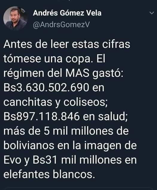 TedRivers's tweet photo. @AndronicoRod Usted en los ultimos 5 años sin contar los 15 anteriores
#Cobro la #Friolera de
Mas de 300$ Mil Dolares
Como #Burocrata Sin merito alguno mas que ser #Titer De su JEFASO #EvoMorales
Pide el voto de la #Pollera y el #Sombrero Cuando eso
#NoSeCome Tomese una copa..
@MonicaAparicioA https://t.co/iWVSPTcn5p