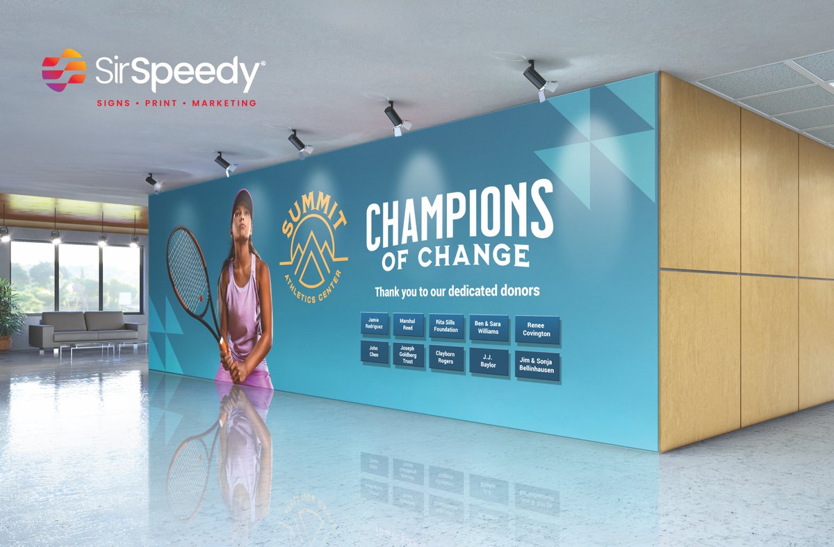 Sir Speedy turns ideas into stunning environments. Whether sleek, bold or built to inspire, our interior displays elevate your space and leave a lasting mark on everyone who walks by.

#SirSpeedy #InteriorDecor