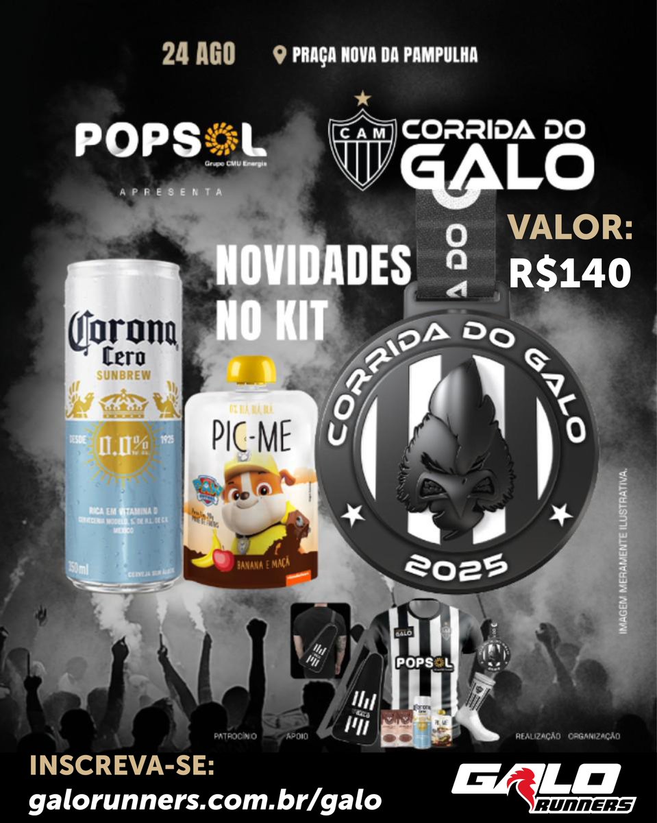Faltam 20 dias pra corrida do Galo. 
Já garantiu sua inscrição?
Acesse galorunners.com.br/galo e faça sua inscrição com o preço de primeiro lote. Só com a Galo Runners. 
Corram!