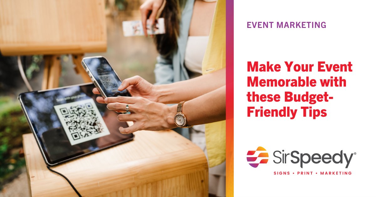 Customer experience is reshaping how companies approach events. Give event-goers something to talk about. Create promotions and boost engagement for your company events with these eight budget-friendly tips. &gt; bit.ly/3IYnZib

#SirSpeedy #EventMarketing