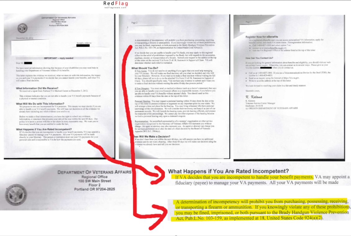 Allowing non judicial entities like government bureaucrats at the VA to "adjudicate" someone's Constitutional rights away is a violation of separation of powers.