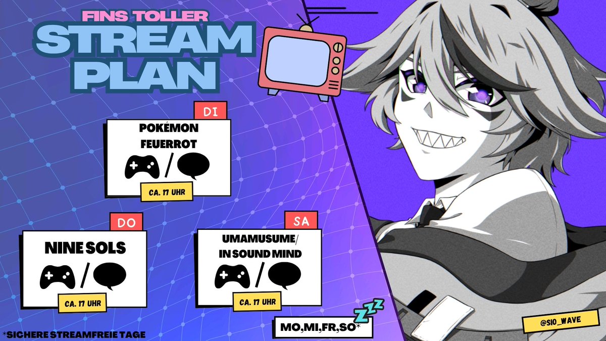 So Streamplan für die Woche!  Ähhh diesmal gibts auch wirklich Pferde und ich rede mich nicht raus

Ich schwöre 🤞
