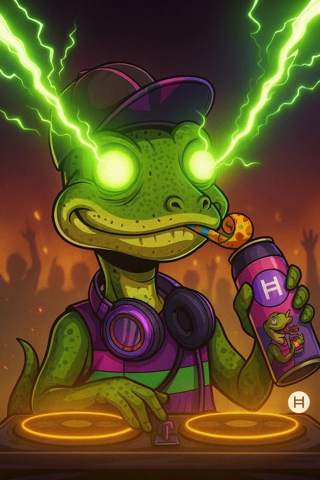 “WAKE UP, LIZARD LEGION!

The beats are bumpin, the H-bar is flowin and the day’s already on 🔥

Charge up, vibe hard and let the Hedera rhythm guide you 🎧⚡🦎 #HBAR #Hedera

🦎MC Zard of the Loco Lizards
sentx.io/nft-marketplac…