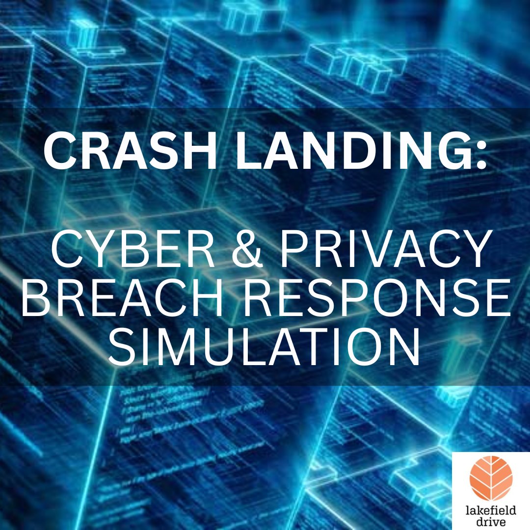 CRASH LANDING: CYBER &amp; PRIVACY BREACH RESPONSE SIMULATION

A privacy breach is everybody's problem.
What is your plan?
How do you know it will work?
Explore the risks, the challenges, and the response plans

Register today:
events.humanitix.com/crash-landing-…