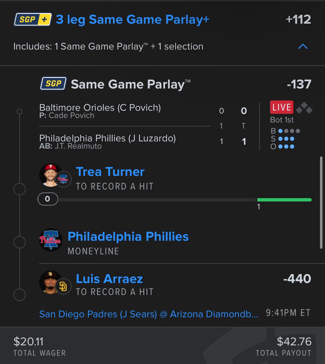 Day 2 of our 10 to 1k challenge! We have to do a plus money day to stay on track and I like all of these spots, let’s climb 🧗🫡 #mlb #parlay #gamblingx #GamblingTwitter #ladderchallenge