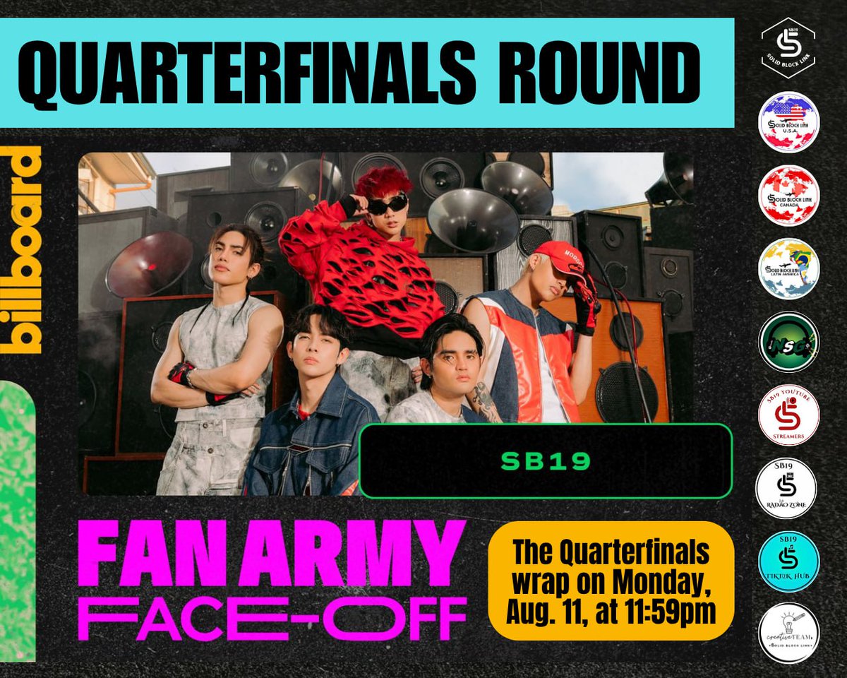 SB19 Solid Block (@sb19sblink) on Twitter photo Congratulations A'TIN๐๐ผ๐๐ผ๐๐ผ for making it to the quarterfinals.
Let's keep voting to make a head start and clinch as well this round. .
Vote here:
๐billboard.com/music/music-neโฆ
<a href="/SB19Official/">SB19 Official</a> #SB19 Congratulations A'TIN๐๐ผ๐๐ผ๐๐ผ for making it to the quarterfinals.
Let's keep voting to make a head start and clinch as well this round. .
Vote here:
๐billboard.com/music/music-neโฆ
<a href="/SB19Official/">SB19 Official</a> #SB19