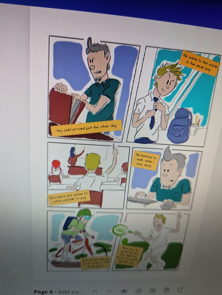 CodeRebased's tweet image. Finally happy with the stroke and colours. Assembling first pages of Together Time

#graphicnovel #draw #comicbook #comics #parenting #children #family