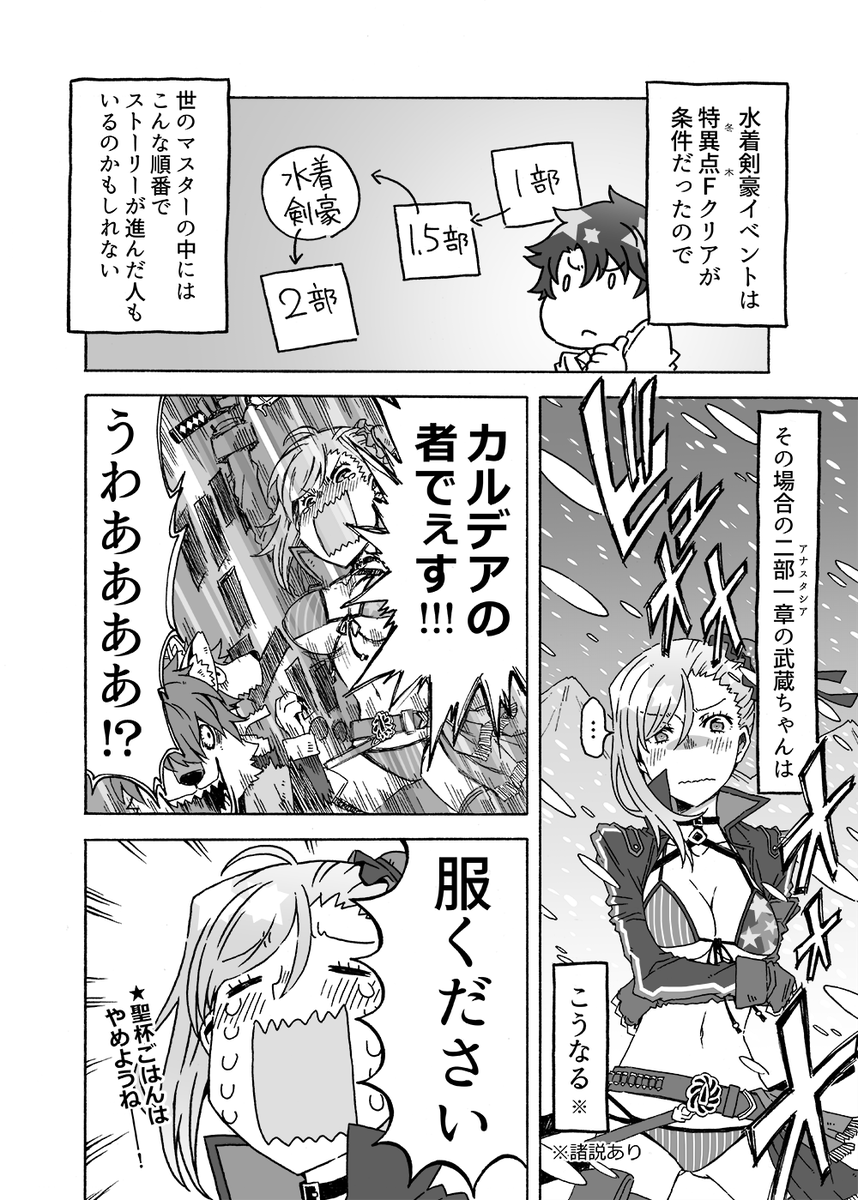昔描いた同人誌から再掲。FGO10周年めでたい……!
 #暑気払いだと思う画像を上げる 
