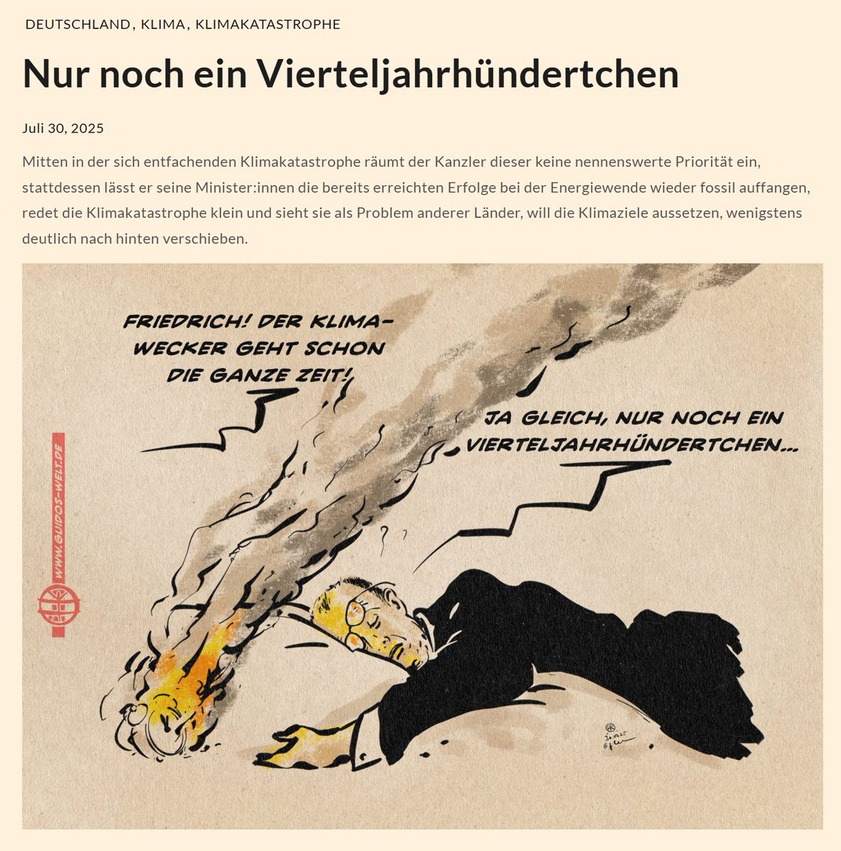 Prof. Guido Kühn mal wieder auf den Punkt.