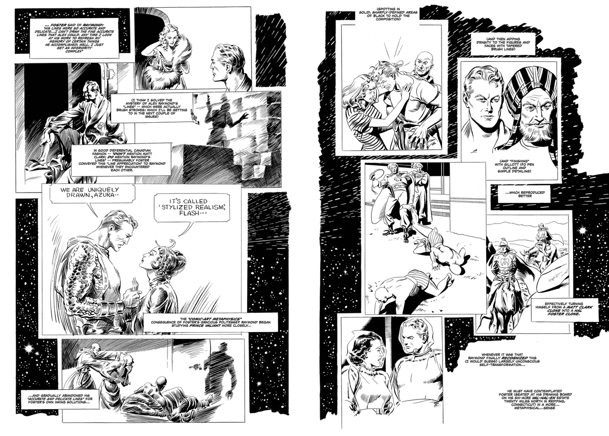 KevinWolffart's tweet photo. #DaveSim The 3 schools of comic art "realism". Foster, Raymond, Caniff - CONTINUED (2)
From "The Strange Death Of Alex Raymond" https://t.co/m4x68w9jgj