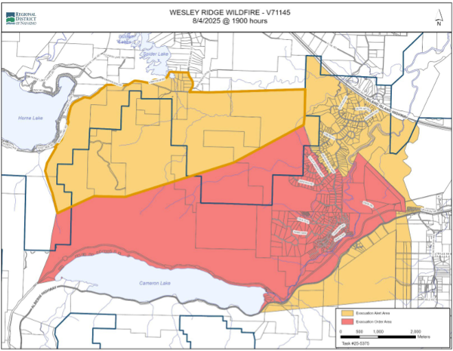 EmergencyInfoBC's tweet photo. UPDATE: the Regional District of #Nanaimo has EXPANDED the Evacuation Alert to additional properties on Lakeview, Marshland, and Spider Lake Roads due to the Wesley Ridge #BCWildfire. Residents in the impacted area must be ready to leave on short notice. More info: https://t.co/6aAkiST4uG

Follow @DriveBC for updates on #BCHwy4. #BC @RDNanaimo