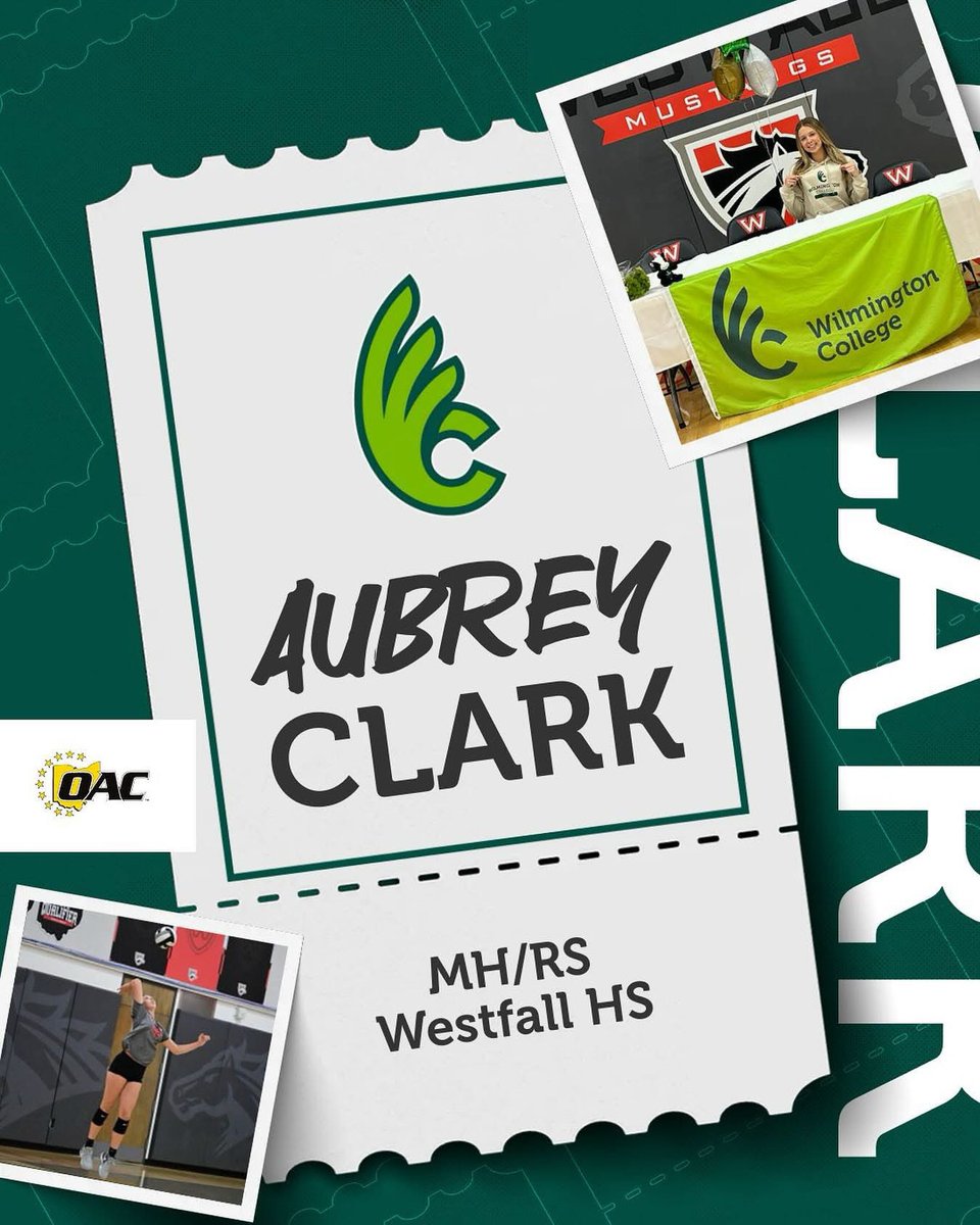 Our next new Quaker is MH/RS, Aubrey Clark from Circleville, Ohio! Aubrey will be majoring in exercise science. Please help us welcome Aubrey to WCVB! 🤩🏐💚
