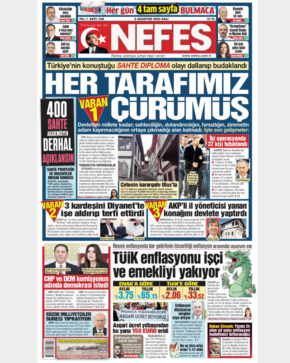 Türkiye’nin konuştuğu SAHTE DiPLOMA olayı dallanıp budaklandı

HER TARAFIMIZ ÇÜRÜMÜŞ