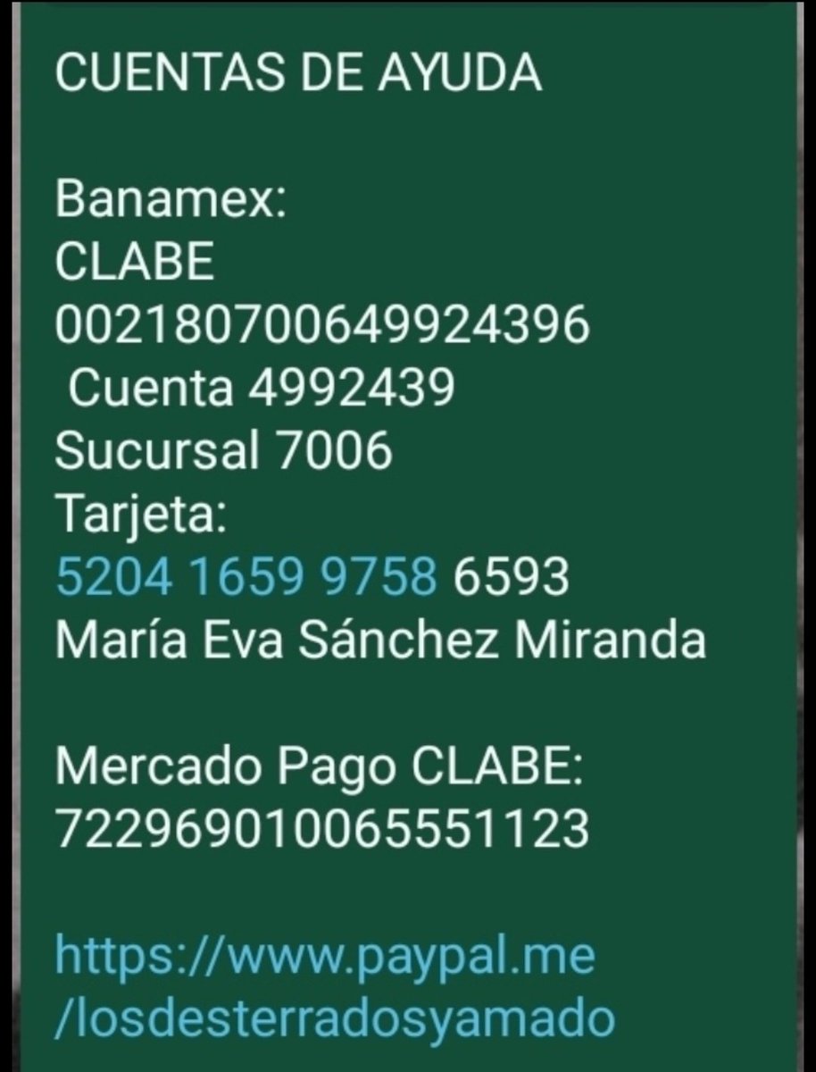 Eva (@mujersina) on Twitter photo Amigos! Surgió este caso y no podemos atender por falta de fondos pero URGE sacarla antes que se vaya a trabajar el vato porque la van a matar, vean esa carita 😭 ayúdenos por favor para hacer un milagro imaginen la angustia de la inocente COMPARTAN 🙏🏼 <a href="/FundacionToby/">Fundación Toby</a> <a href="/por_perros/">por_perros</a> Amigos! Surgió este caso y no podemos atender por falta de fondos pero URGE sacarla antes que se vaya a trabajar el vato porque la van a matar, vean esa carita 😭 ayúdenos por favor para hacer un milagro imaginen la angustia de la inocente COMPARTAN 🙏🏼 <a href="/FundacionToby/">Fundación Toby</a> <a href="/por_perros/">por_perros</a>