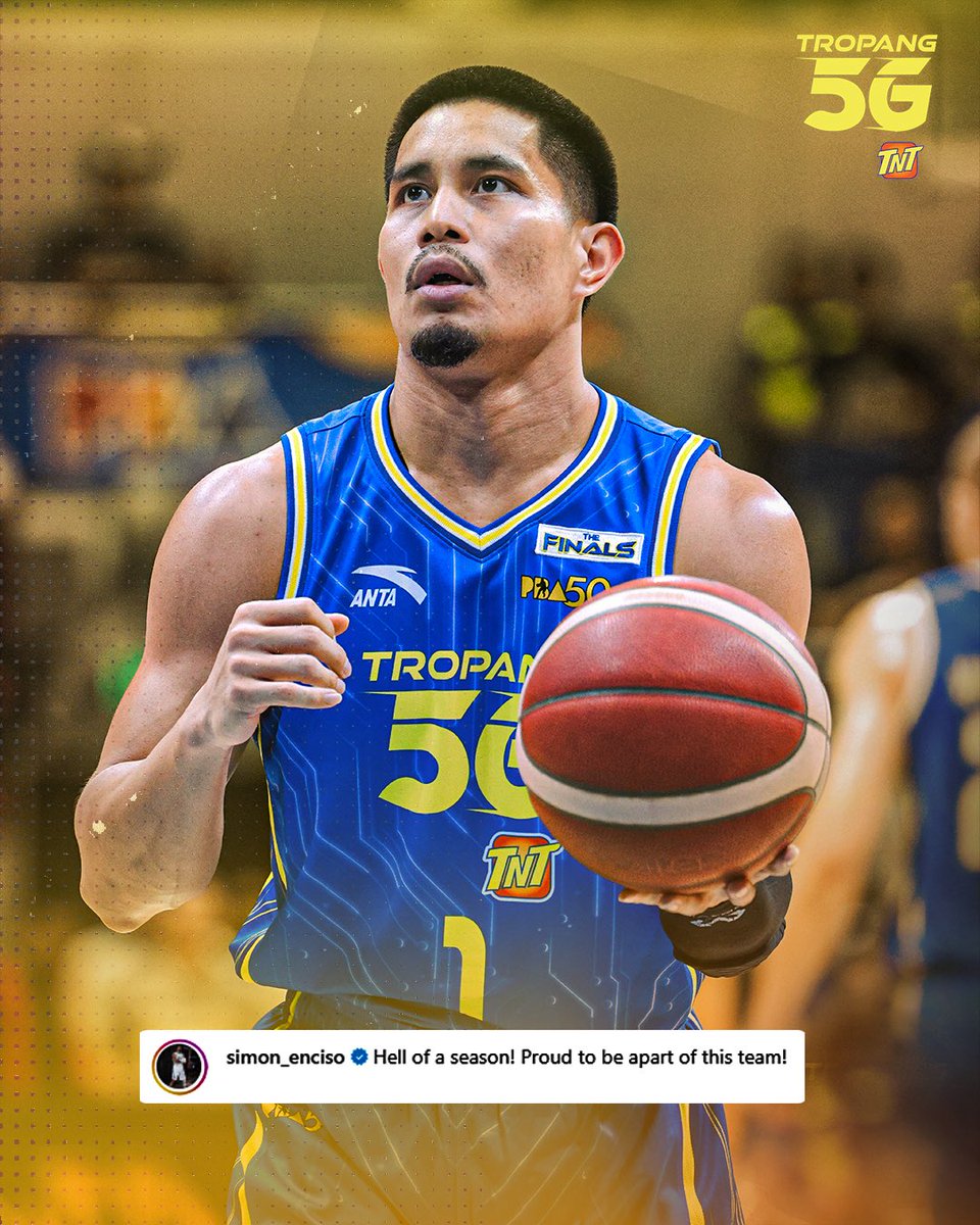 Simon Enciso sa Philippine Cup:

7.5 PPG | 2.1 RPG | 2.5 APG | 37% 3PFG | 22:12 MPG

First conference back and grateful for the opportunity.  More to build on, more to come.

#Tropang5G